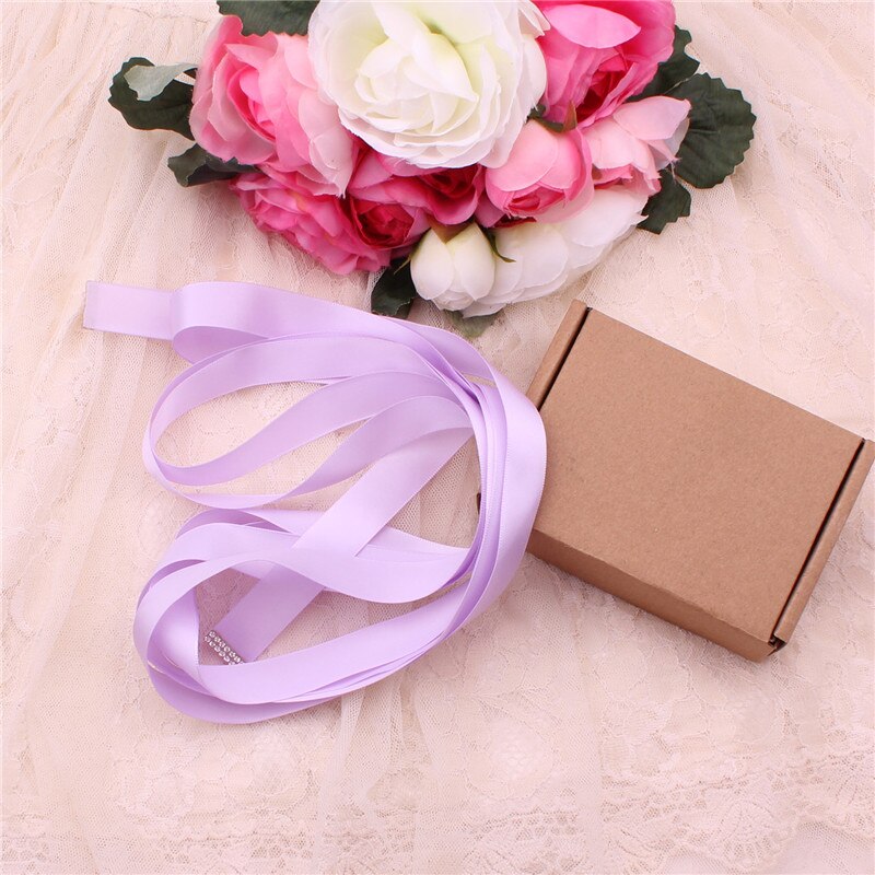 Steentjes Trouwjurk Riem Sliver Crystal Bridal Sash Diamant Bruids Riem Voor Vrouwen Jurken: violet