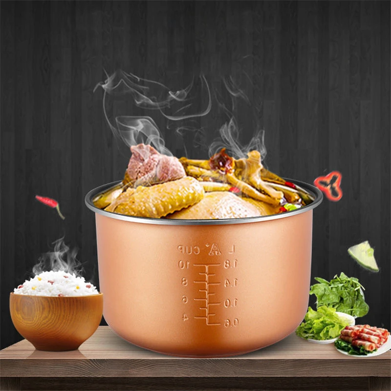 Mini olla arrocera eléctrica para el coche, revestimiento para cocinar arroz, accesorios universales, 1,2 L-4L