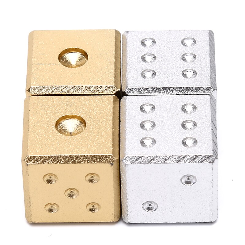 1pc Metall 16mm Würfel Gold/Silber Reine Farbe Aluminium Verein Bar Trinken Spielen Spiel Werkzeug