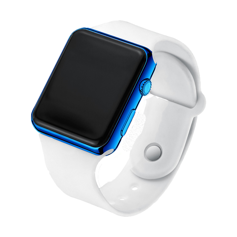 Mode Mannen Kijken Vrouwen Casual Sport Armband Horloges Wit LED Elektronische Digitale Snoep Kleur Siliconen Horloge Kinderen