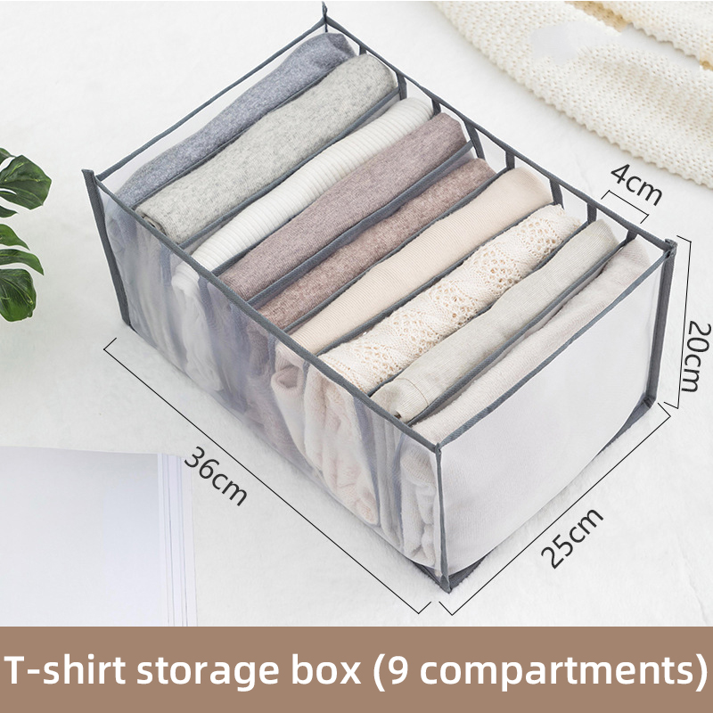 Jeans Organization Storage Box Closet Organizer For Underwear Clothing System Socks Pants Drawer Organizers Cabinet: light green
