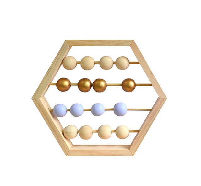 Craft Baby Early Learning Educational Toys Scandinavian Style Baby Room Decor Nordic Style Natural Wooden Abacus With beads: purple