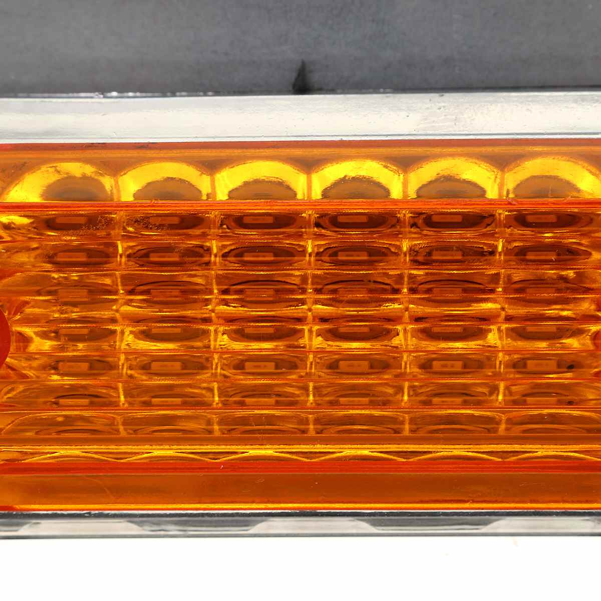 6pcs 24V 15 LED Side Marker Lights Car External Lights Squarde Warning Tail Light Signal Lamps Auto Trailer Truck Lorry Amber