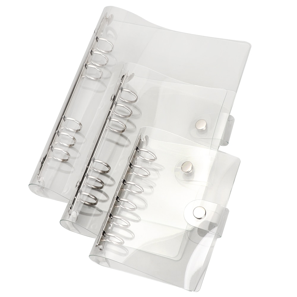 A5/a6/a7 gennemsigtig plastikfilfilmappe notesbog løvblad ringbinder planlægger dagsorden modtager pose kortopbevaring