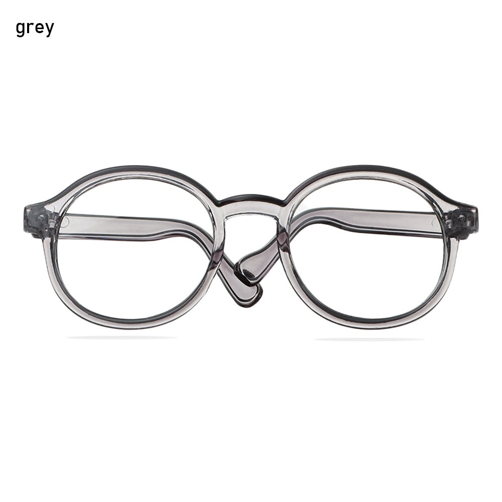 1Stck niedlich Puppe runden Brille Zubehör wie passen Plüsch- Spielzeuge Puppen Brille Spielzeuge Ändern Kleidung Spiel DIY: grau