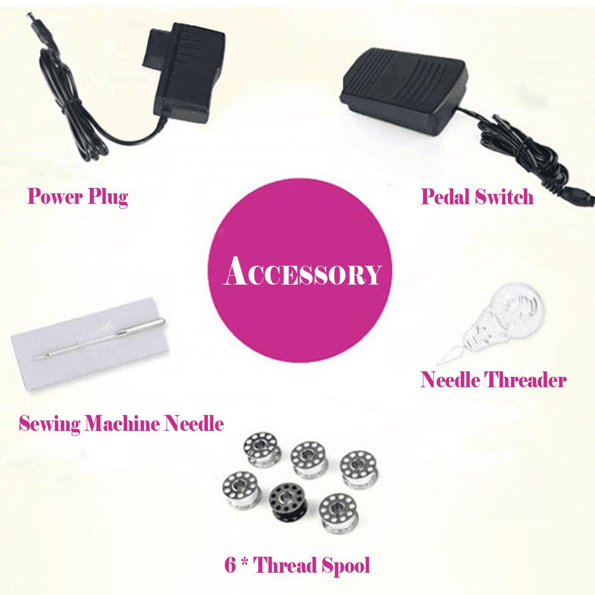 220V/110V 2 Gear Led Sewing Machine Electric Mini hand Sew Costura Maquina De Costura Household Desktop Sew Needlework Clothes