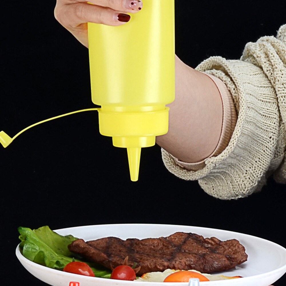 Squeeze Kruiderij Flessen Met Op Cap Deksels Ketchup Mosterd Sauzen Olijfolie Flessen Keuken Gadget