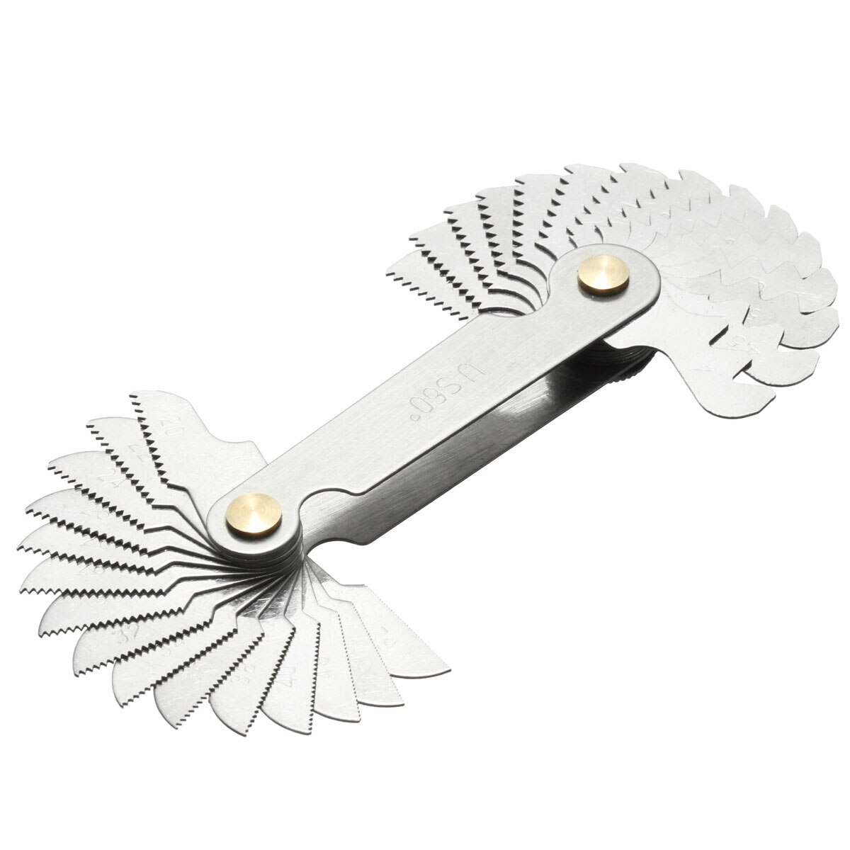 JIGUOOR 30 Blades Metric 60 Degree Thread Gauge Screw Pitch UNC 4-62 Thread Screw Pitch Gauge For Measuring Tool