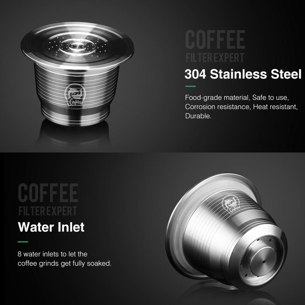 Nespresso Refillable Coffee Capsule Pod Stainless Steel Filter Dolce Gusto Cafe Cafeteira Nestle Coffe Machine Reutilizavel