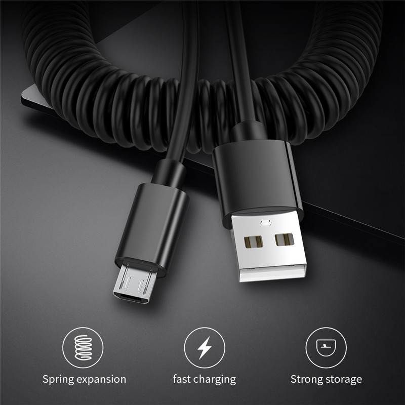 USB Typ C Kabel Schnelle Ladung Typ C Kabel für Samsung S9 S10 Huawei P30 Profi Lite Mikro usb Auto ladegerät Kabel USB C Frühling Schnur