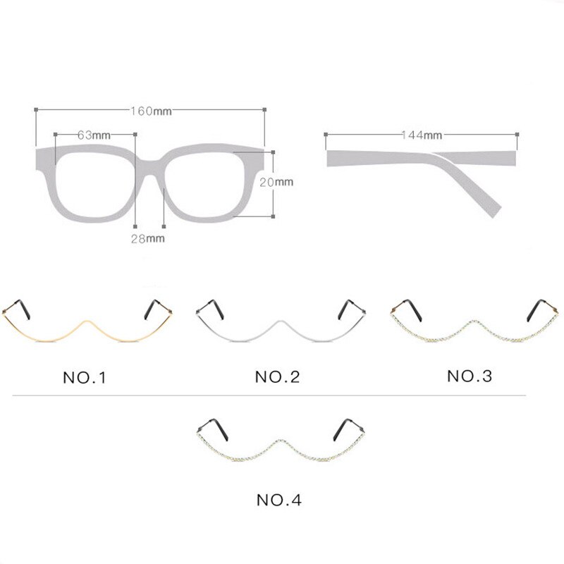 Leonlion Halve Cirkel Retro Brilmontuur Vrouwen Luxe Brillen Frame Vrouwen/Mannen Punk Brillen Vrouwen Metal Óculos De Sol