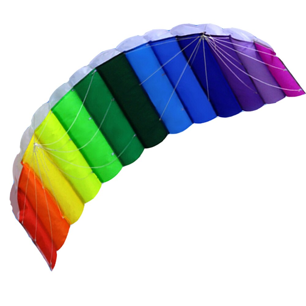Sports 1.6 m Dual Line Parafoil Parachute Kites Sports Beach With Kite Handle and String Easy to Fly