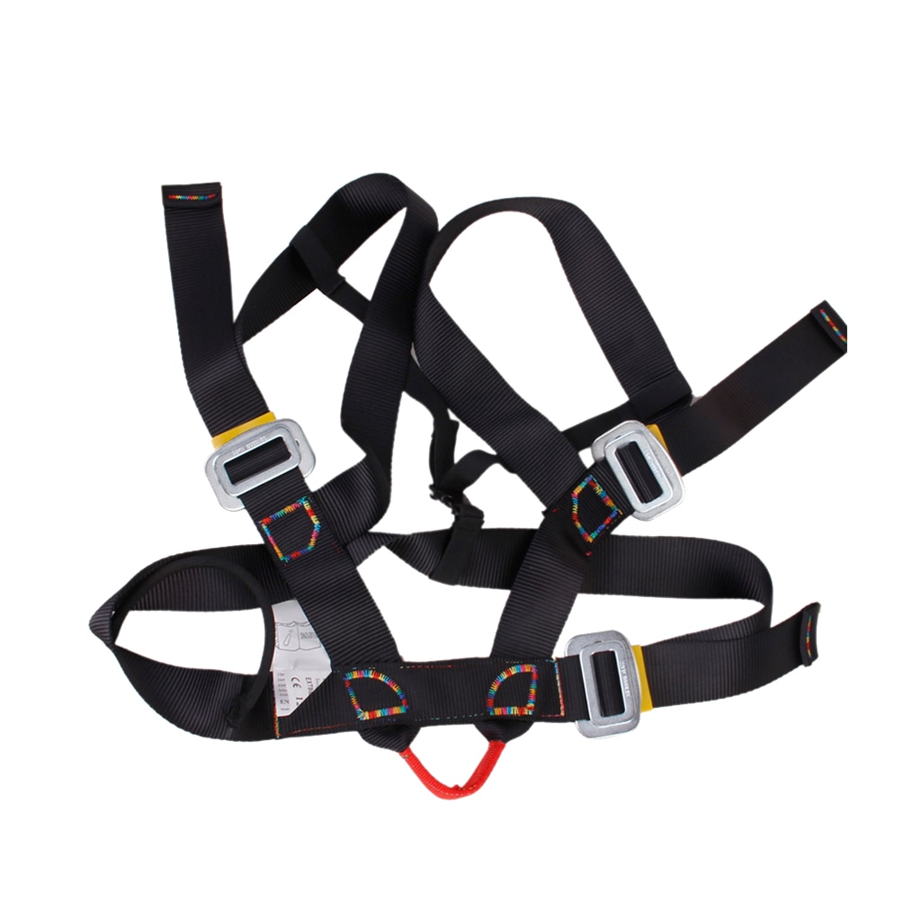 Half Body Outdoor Rappelling Climbing Harness Seat Safety Sitting Bust Belt Black Camping Hiking Rappelling Accessories