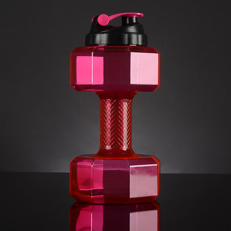 Dumbbells Plastic Grote grote Capaciteit Gym Sport Water Outdoor Fitness Fiets Camping Fietsen Fles Fitness Voor Mannen: 2.2L Red