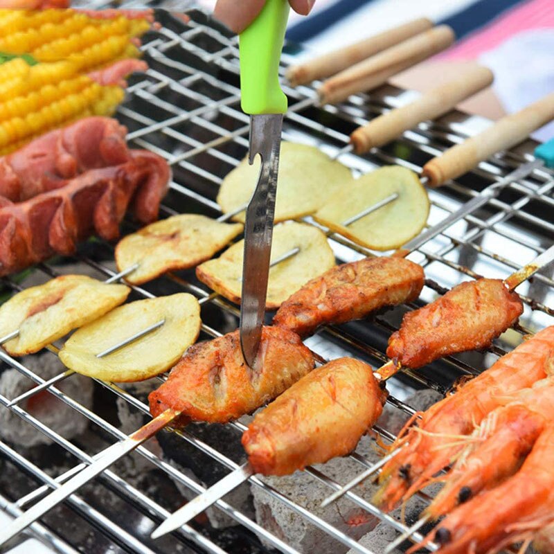 Portable Barbecue BBQ Grill Net Stainless Steel Rack Grid Grate Replacement For Camping Home Outdoor Barbecue Accessories