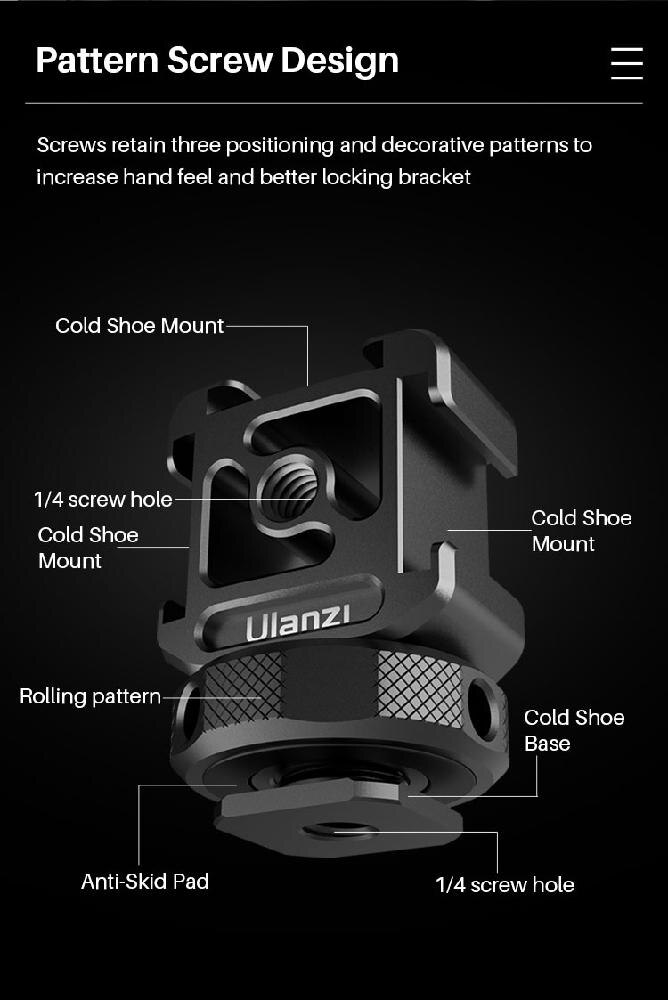 Drei-Kopf Heißer Schuh Kalten Schuh Halterung Verlängerung Mikrofon Füllen Licht Stehen Für DSLR Kamera Zubehör