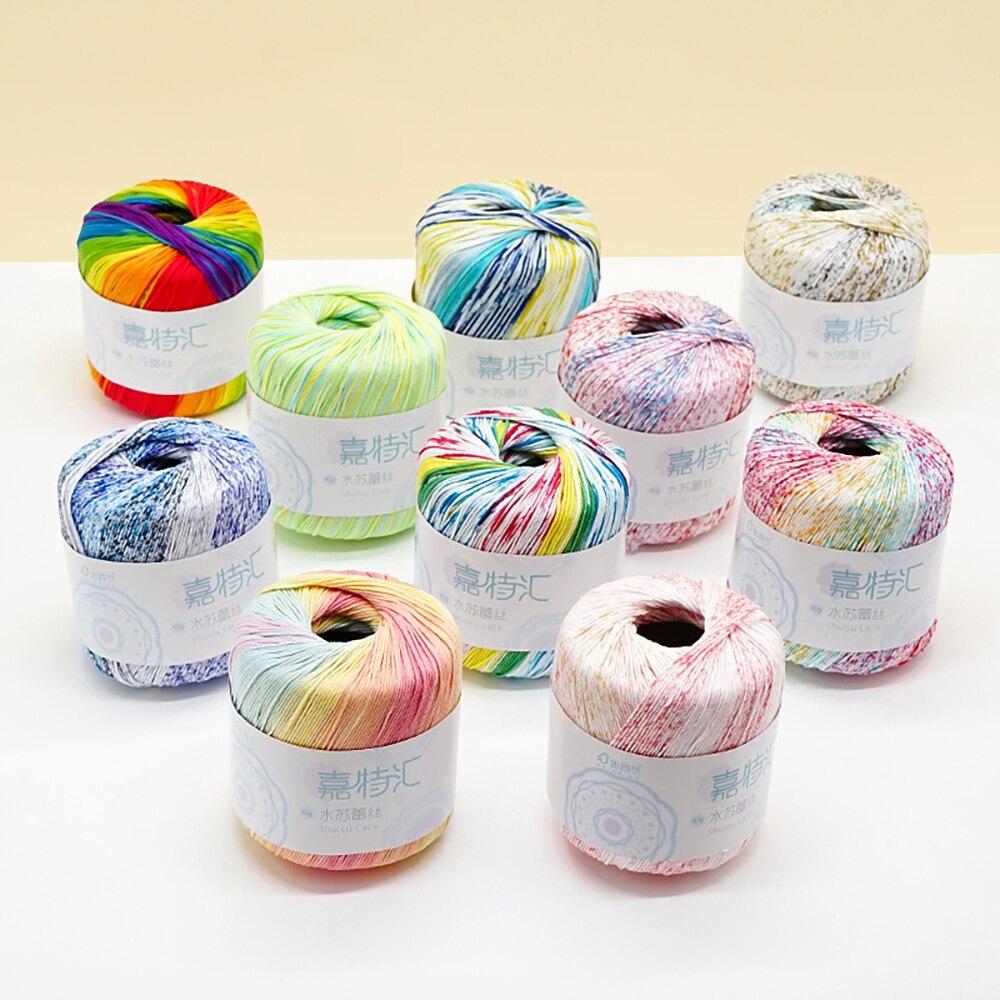 40g/Pcs 1mm 100% Cotton Shuisu Lace Yarns For Knitting And Crochet Scarf Sweater Etc. SSLS