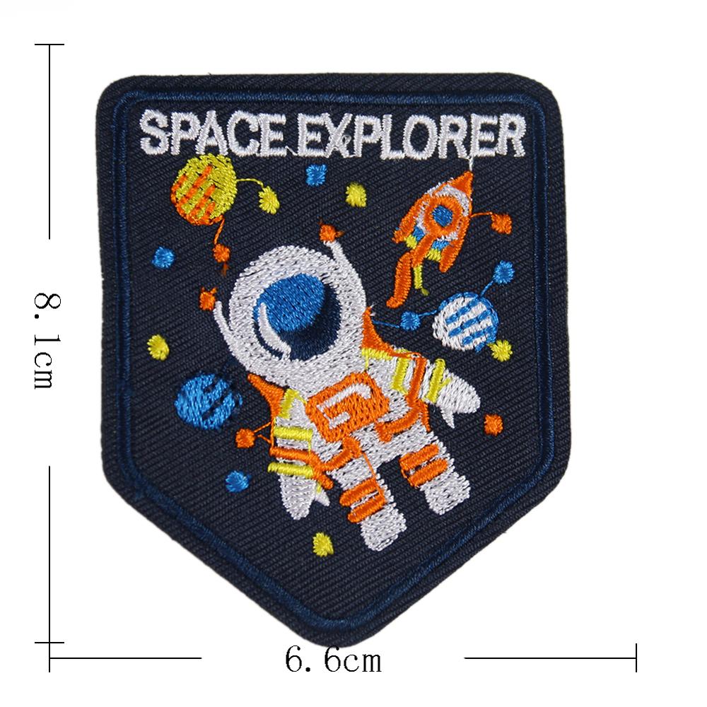 Arrial Planet Explorer Universe DIY Embroidered Patch Funny Astronauts Spaceman Space Badge Sew Iron on Applique Badges