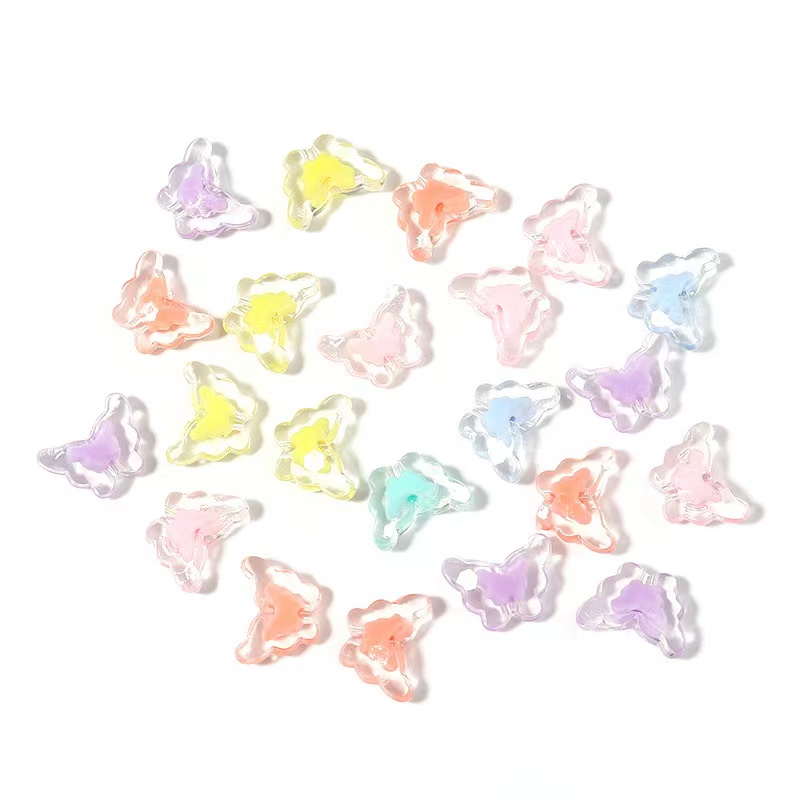 100 Uds. Cuentas acrílicas de girasol de 12mm, cuentas espaciadoras de colores mezclados transparentes mate, pulseras hechas a mano, pendientes, joya de verano: Castaño