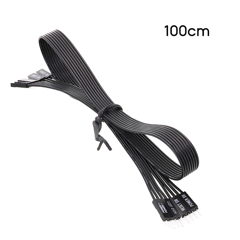 Cable de extensión Power SW 20cm/30cm/50cm/100cm, interruptor de placa base, disco duro LED/doblado/reinicio SW/Power SW, línea extensora: Rojo