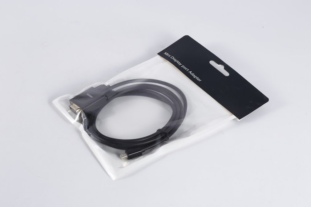 Leshp 1080p mini dp till vga mini displayport till vga hankabel 1080p videokabel glod pläterad  (6ft,  svart)