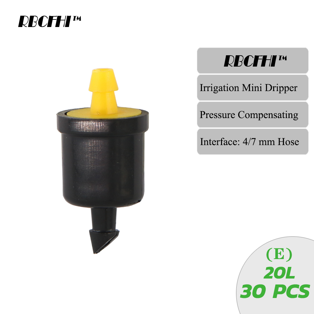 RBCFHI 4/6/8/10/20/30/40/50/60L Fixed Flow Pressure Compensating Drip Emitter Self-Cleaning Durable Garden Irrigation Dripper: PURPLE