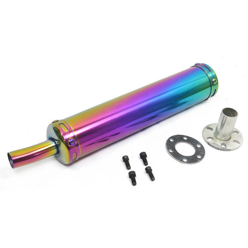 6 x 28cm universal motorcykel udstødnings lydpotte rør justerbar lyddæmper til street scooter motocross escape moto  ak168