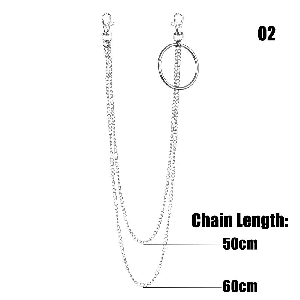 Punk Straße groß Ring Schlüssel Kette Lange Hosen Hipster Schlüssel Ketten Metall Brieftasche Gürtel Kette Schlauch Keychain unisex HipHop Schmuck