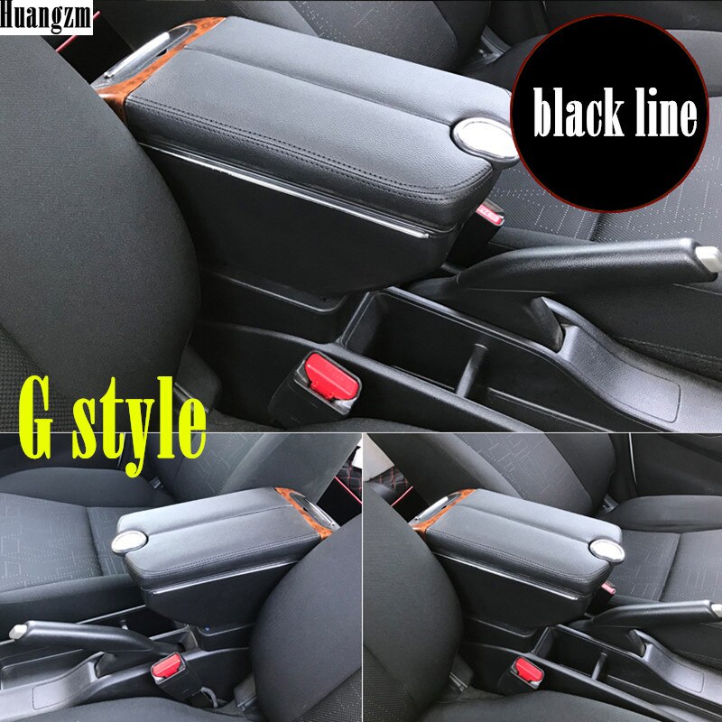 For Toyota Yaris Vitz Hatchback Armrest box 2006 Double doors open 7USB Centre Console Storage Box Arm Rest