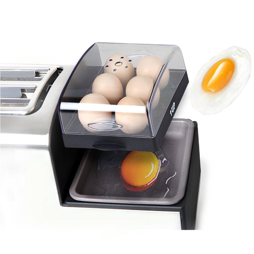 Breakfast Machine Household Toasted Bread Fried Egg Steaming Multifunctional Stainless Steel Steaming Egg Machine Bread Toaster