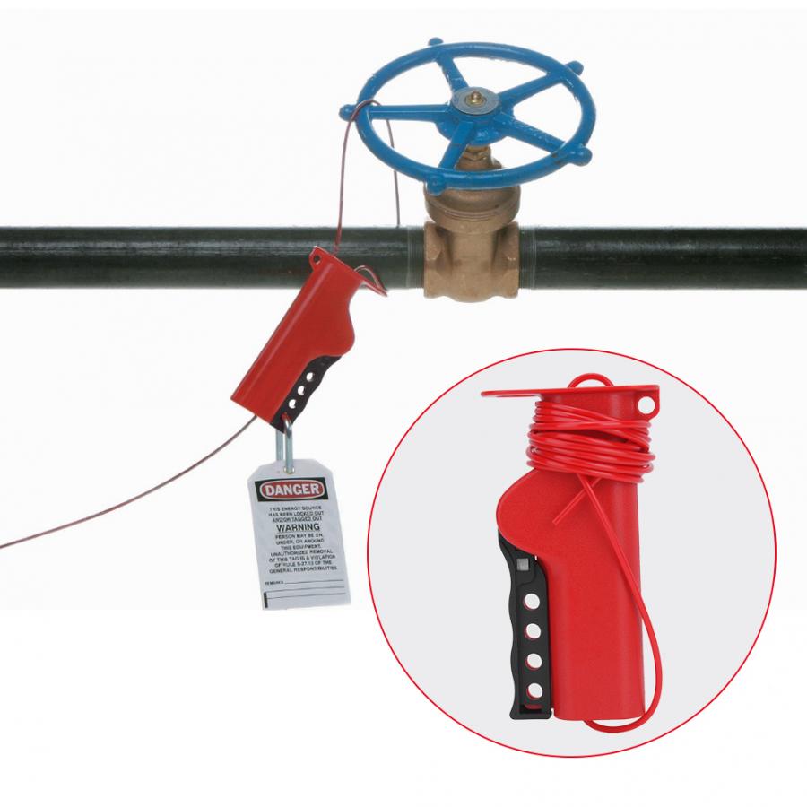 Adjustable Nylon Cable Lockout Irregular Industrial Equipment Safety Lock Device 1.6m / 5.2ft