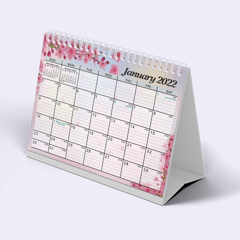 Bureau Kalender -2022 Permanent Flip Desktop Kalender Memo Pagina &#39;S Opstaan Bureau Kalender Met Twin-Wire Binding