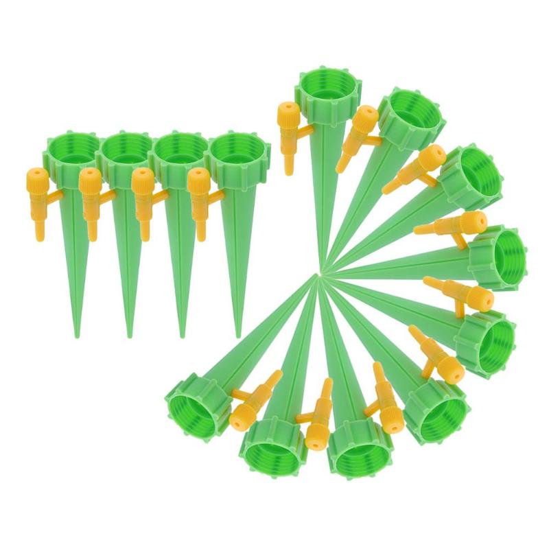 Système d'arrosage automatique d'irrigation par égouttement pic d'arrosage automatique pour plantes Kit d'irrigation par égouttement de bouteille de ménage d'intérieur de soin de fleur: 30Pcs Green