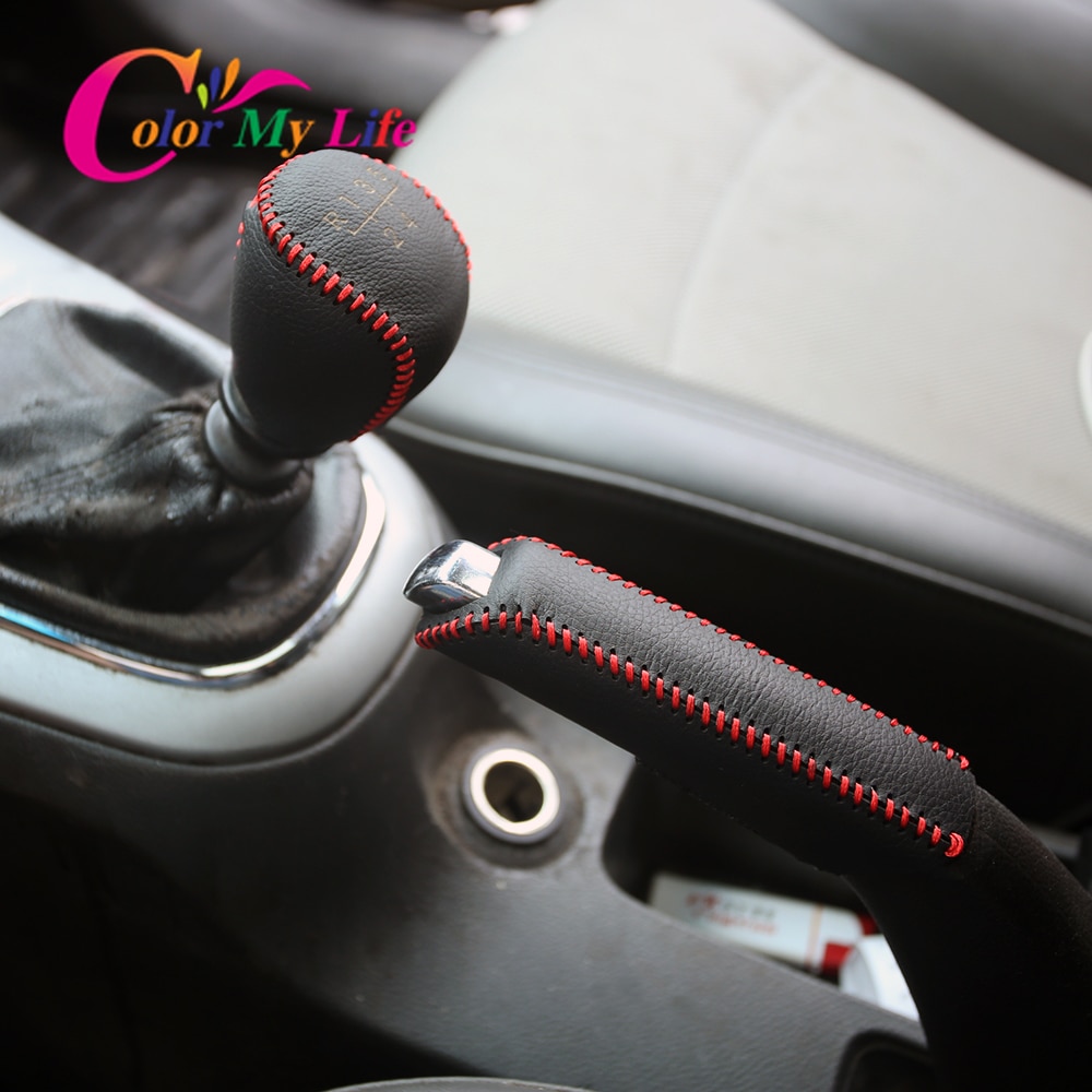 At Mt Gear Shift Halsbanden Voor Chevrolet Cruze Lederen Versnelling Hoofd Pookknop Cover auto Styling