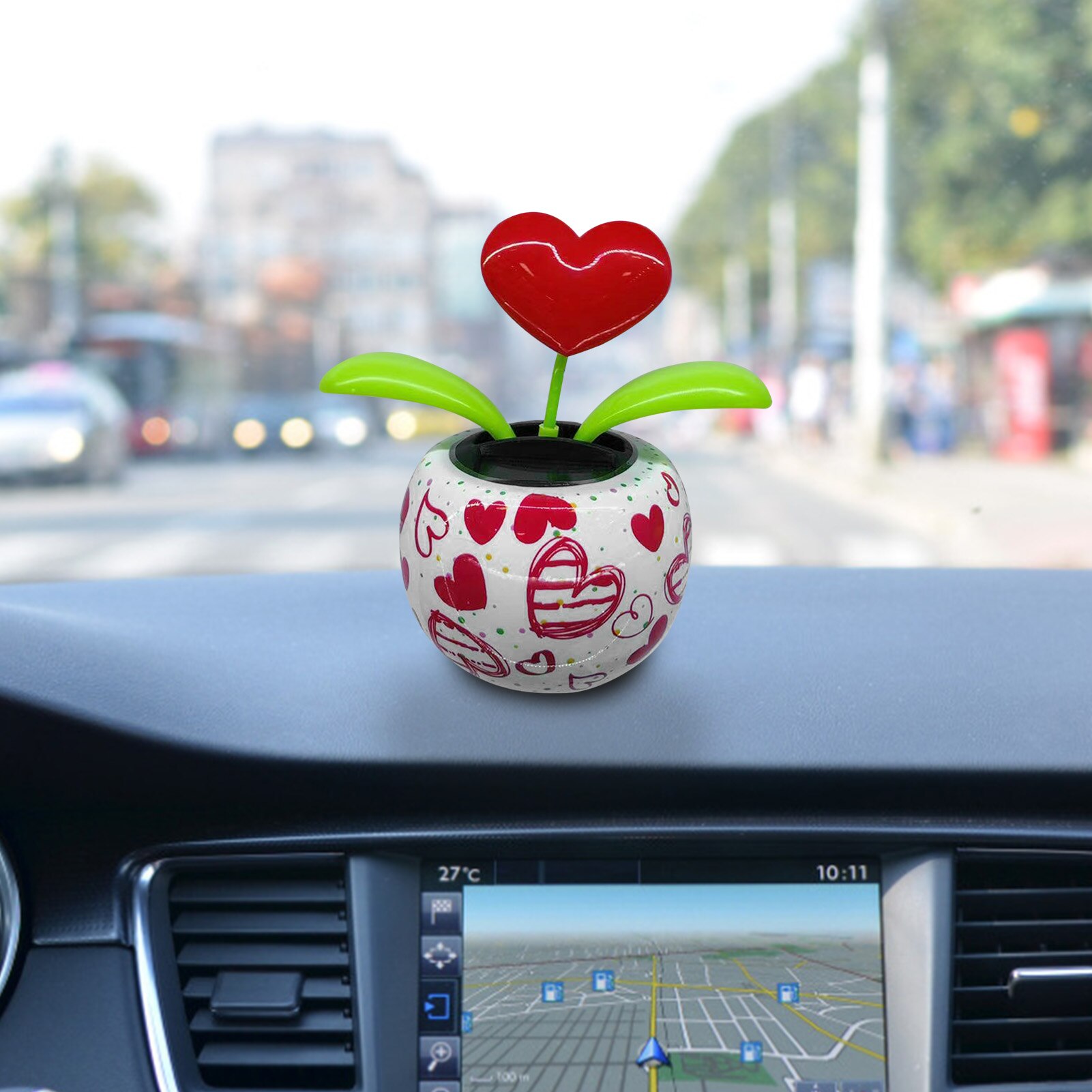 1Pcs Zonne-energie Dansen Bloem Auto Dashboard Ornamenten Swingende Speelgoed Auto Accessoires Auto Interieur Decoratie