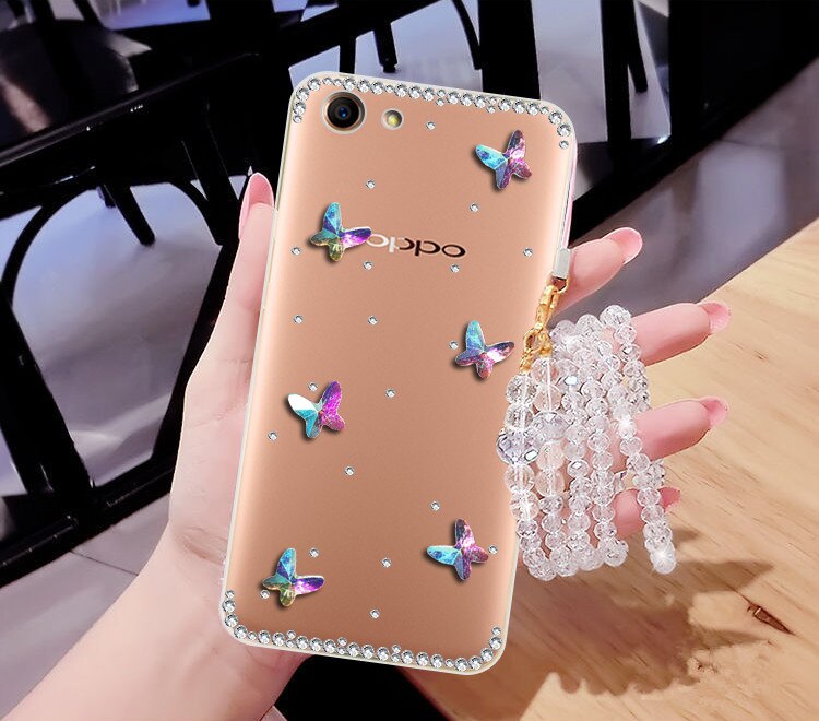 Luxury Bling Butterfly Diamond Glitter Rhinestone Phone Case For Samsung S10 S9 S8 Plus S20 Note9 8 10 Transparent soft Cover: For Galaxy Note9