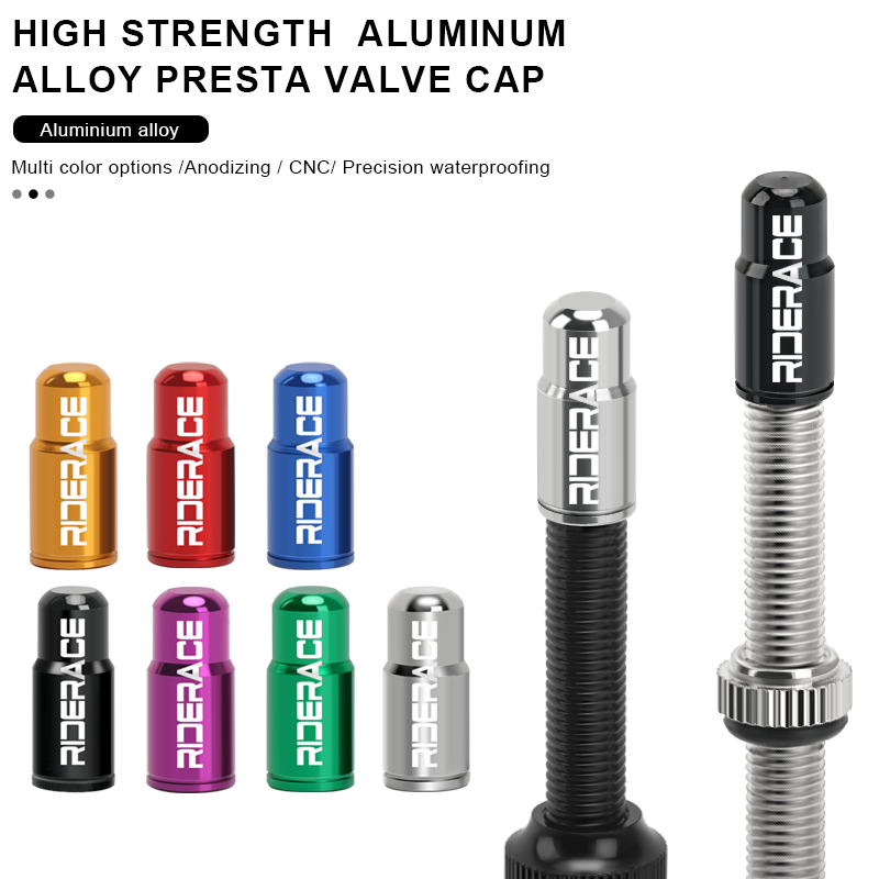 Riderace cykeldäcksventilhatt aluminium cnc mtb racercykel slang däckgasmunstycke skydd för av fv schrader presta-ventil dammtät