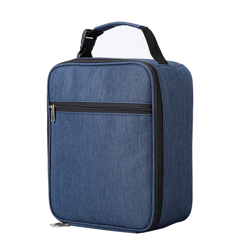 Heopono Fitness Lebensmittel Klasse PEVA BPA FREI Abnehmbare Griff gebrandmarkt 600D Polyester Thermische Isolierte Kühler Mittagessen Tasche Tragbaren: Marine Blau