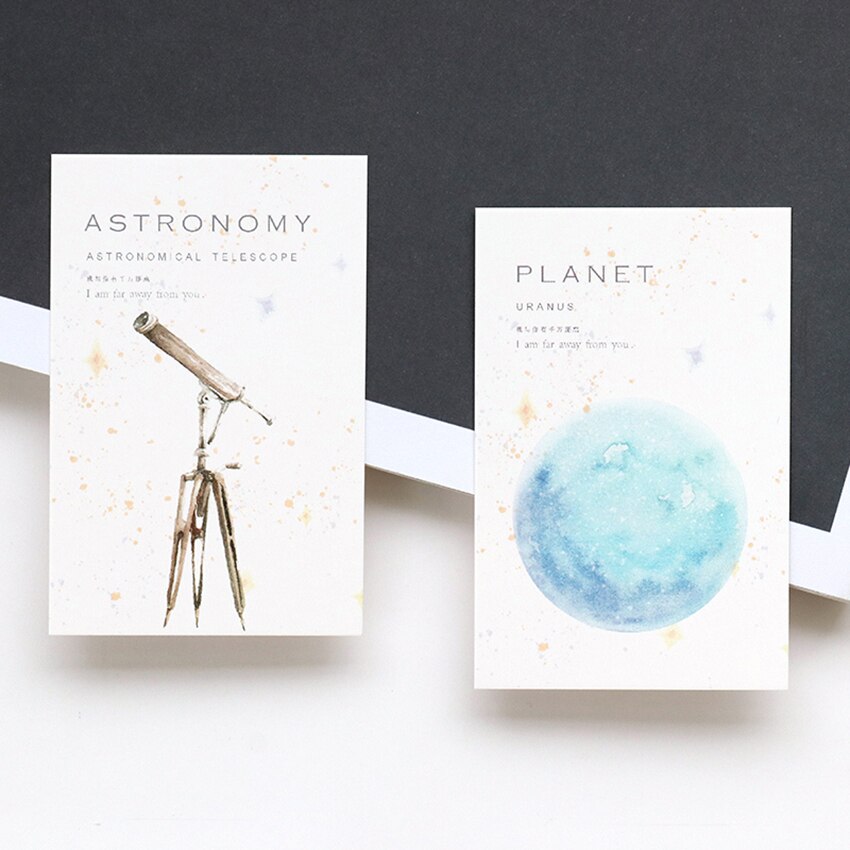 28 stk / sæt kosmisk mønster postkort mini lykønskningskort postkort stjernehimmel fødselsdagskort sæt beskedkort til venner