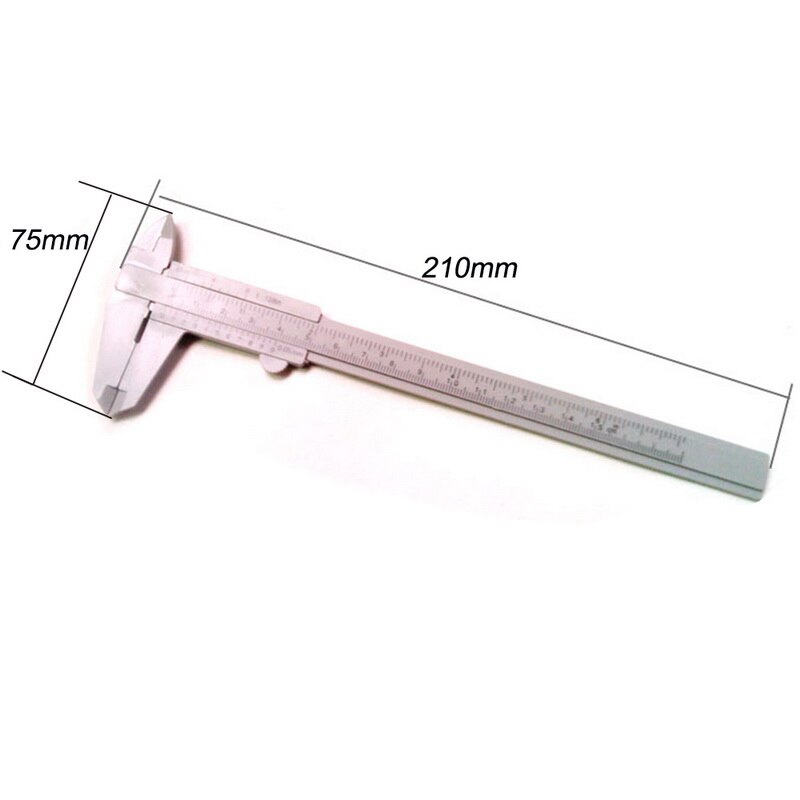 1 Pcs 150mm Multi-color Mini Double Scale Plastic Vernier Gauge Sliding Measure Tool Ruler Micrometer Daily Tool: C