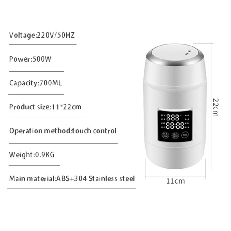 Best 700Ml Multifunctional Electric Kettle Smart Contact Control Heating Cup Portable Mini Electric Soup Pot for Travel