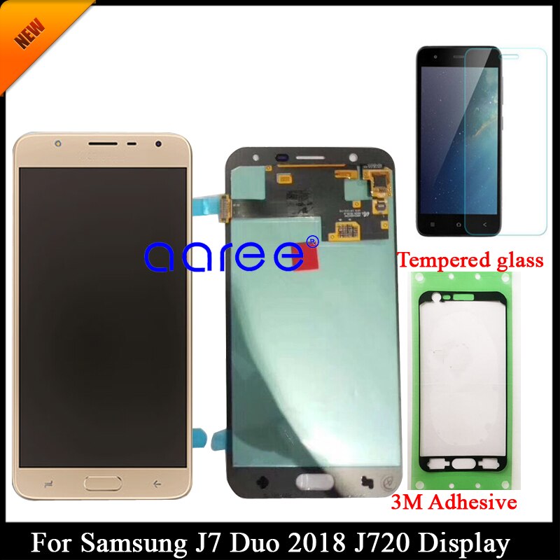 Super AMOLED LCD Display For Samsung J7 Duo J720 For Samsung J7 Duo J720 Display Touch Screen Digitizer Assembly