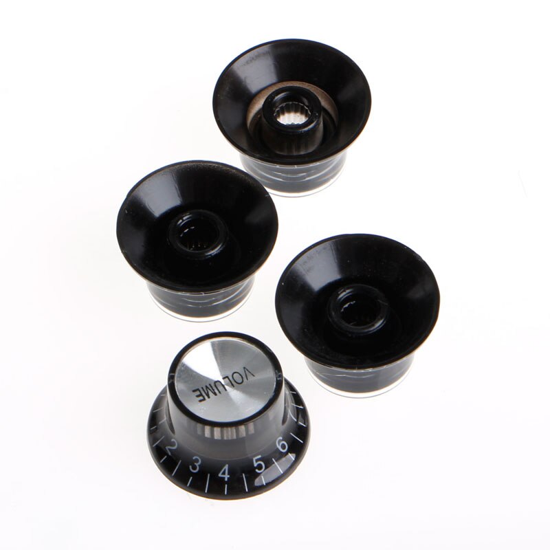 2 tone 2 volumen knapper knapper guitar kontrol sølv hat klokke top potentiometer hætte til lp sg ki -5 u 87