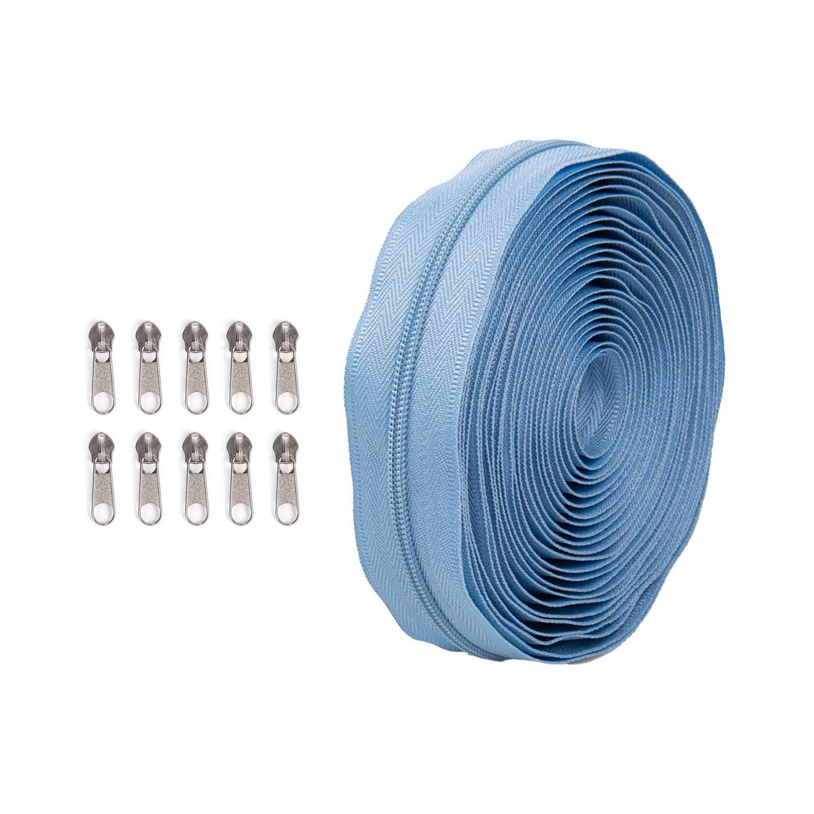 1set.3 # gekleurde ritssluiting, twintig kleuren om uit te kiezen, doe-het-zelf-vervangingsrits voor thuis naaien: NICKEL