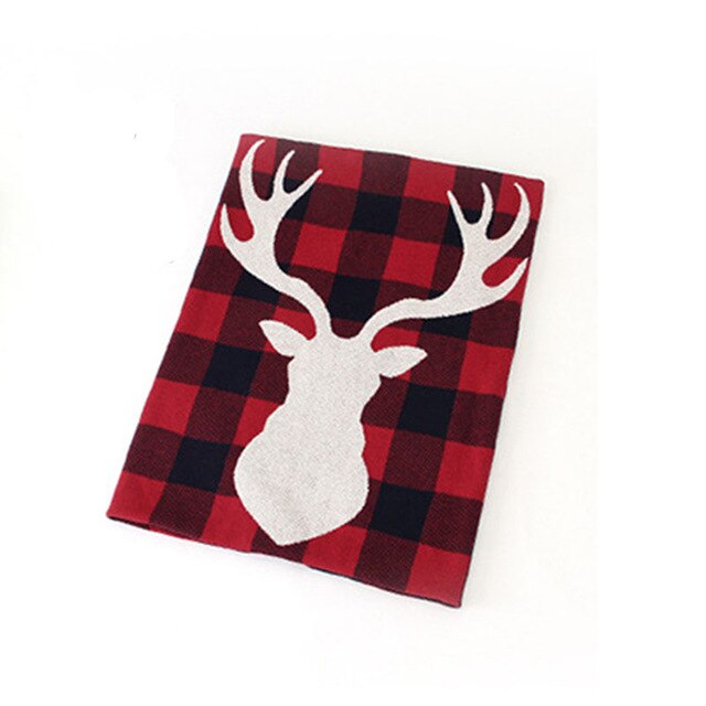 Couverture de noël en tricot pour bébé garçon et fille, édredon pour -né, vêtements à tenir, collection automne-hiver: 82W541 Red