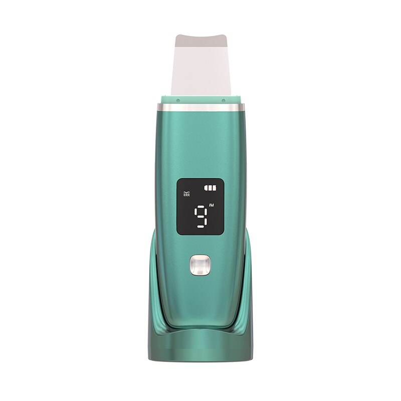 Ultrasone Huid Scrubber Reinigt Verwijdert Vuil Verminderen Mee-eters, Peeling En Lifting Skin Facial Care Beauty Oplaadbare Apparaat: Green