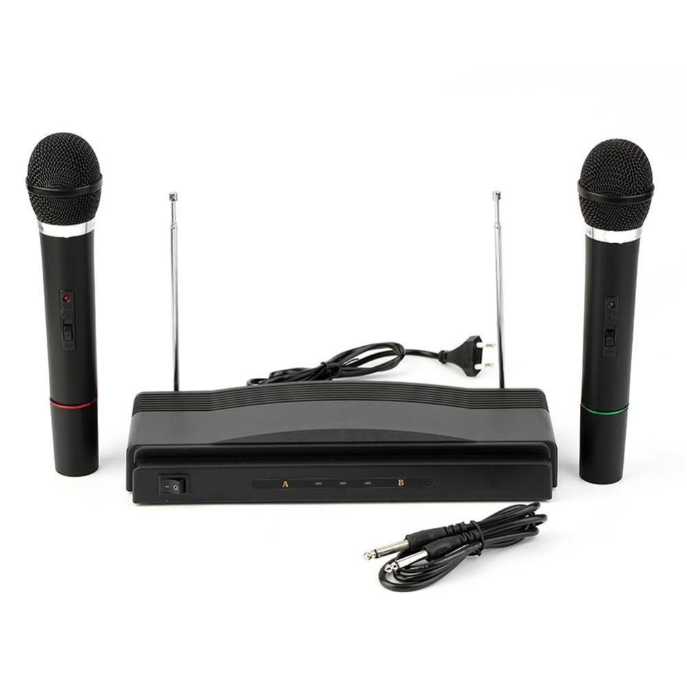 Draadloze Professionele Home Bar Draadloze Microfoon Ontvanger Systeem Dual Handheld Microfoons Set Voor Studio Karaoke