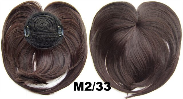 Clip in on synthetic top closure hair fringe head skin hair bang B7 18 colours available 4pcs/lots: B7 Color M2 33
