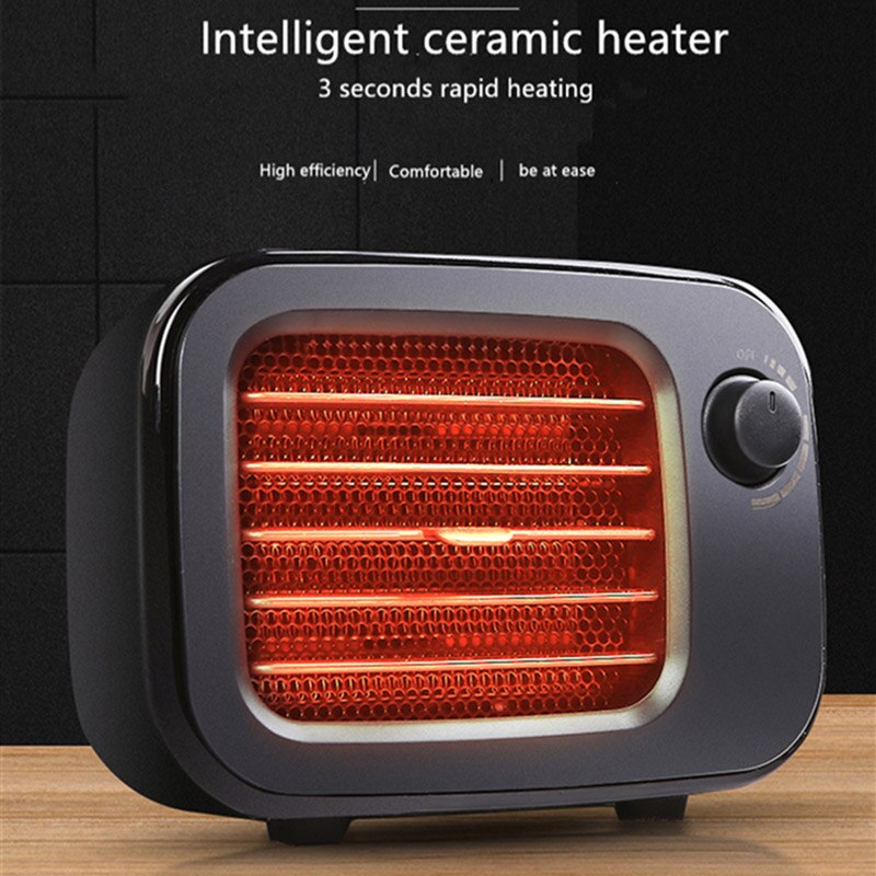 Calentador de cerámica calentador eléctrico Retro ajustable portátil para el escritorio del hogar LB88
