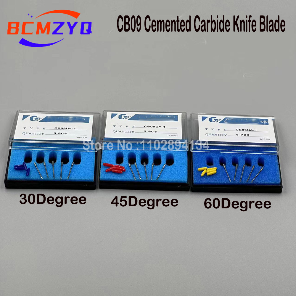 5Stck für Graph tec ce5000 ce6000 fc8600 Messerklinge schneiden cb09 cb15 CB09UA-5 CB15UA-5 Hartmetall klingen 30/45/60 Grad